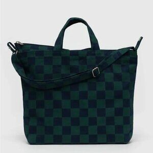 Baggu Horizontal Zip Duck Bag - Navy Green Check